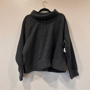 Old Navy Black Cowl Neck Fleece Pullover Women's Size XXL‎ NWT